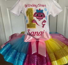 Load image into Gallery viewer, Birthday Shark Tutu Set