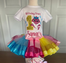 Load image into Gallery viewer, Birthday Shark Tutu Set