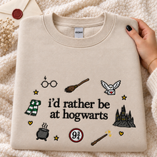 Load image into Gallery viewer, I’d Rather Be at Hogwarts Sweatshirt