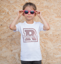 Load image into Gallery viewer, Varsity Letter Redhawk Spangle Tee