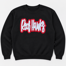 Load image into Gallery viewer, Redhawk Glitter Sweatshirt | Black | crewneck sweatshirt