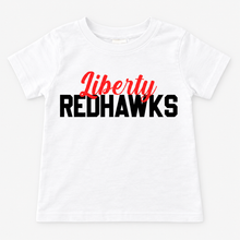 Load image into Gallery viewer, Liberty Redhawks graphic tee in white