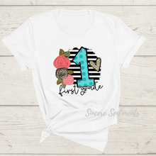 Load image into Gallery viewer, Floral School Grade Tee - Sincere Sentiments