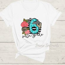 Load image into Gallery viewer, Floral School Grade Tee - Sincere Sentiments