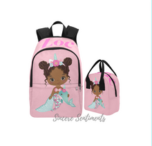 Load image into Gallery viewer, Pink Mermaid Backpack and Lunch Bag Set - Sincere Sentiments