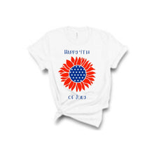 Load image into Gallery viewer, Red white & Blue Sunflower Tee