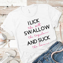 Load image into Gallery viewer, Lick Swallow Suck Tee - Sincere Sentiments