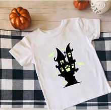 Load image into Gallery viewer, Kids Glow in Dark Haunted House Shirt