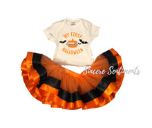 Load image into Gallery viewer, Baby's First Halloween Ribbon Tutu Set - Sincere Sentiments