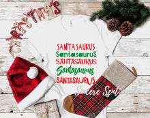 Load image into Gallery viewer, Santasaurus Christmas Tee