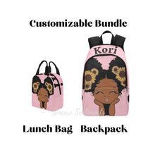 Load image into Gallery viewer, Personalized Sunflower Beauty Back Pack & Lunch Bag Bundle