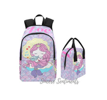 Load image into Gallery viewer, Personalized Musical Mermaid Backpack & Lunch Bag Bundle