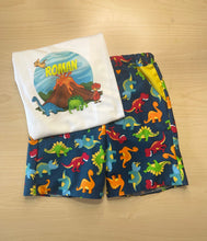 Load image into Gallery viewer, Dinosaur Shorts Birthday Set