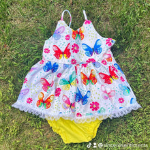 Load image into Gallery viewer, Butterfly Skirted Romper