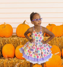 Load image into Gallery viewer, Bright Pumpkins Dress/Romper