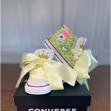 Load image into Gallery viewer, Princess & the Frog Converse | Bling Shoes | Frog Princess | Rhinestone | Birthday Theme | Personalized | Bedazzled Shoes | Kids Shoes