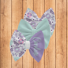 Load image into Gallery viewer, Purple Floral Bow Set - Sincere Sentiments
