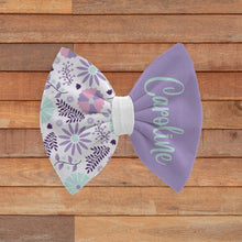 Load image into Gallery viewer, Purple Floral Bow Set - Sincere Sentiments