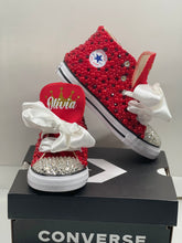 Load image into Gallery viewer, Classic Red Themed Converse Shoes - Sincere Sentiments