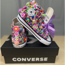 Load image into Gallery viewer, Flower Power Converse Shoes - Sincere Sentiments
