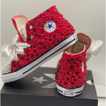 Load image into Gallery viewer, Classic Red Themed Converse Shoes - Sincere Sentiments