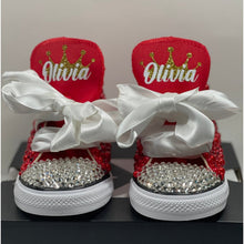 Load image into Gallery viewer, Classic Red Themed Converse Shoes - Sincere Sentiments