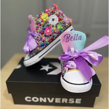 Load image into Gallery viewer, Flower Power Converse Shoes - Sincere Sentiments