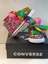 Load image into Gallery viewer, Bright Rainbow Converse Shoes - Sincere Sentiments