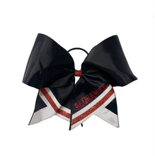 Load image into Gallery viewer, Cheer Bow White Liberty Redhawk
