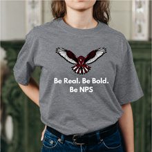 Load image into Gallery viewer, Be Real Be Bold Be NPS tee — Gray
