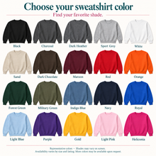 Load image into Gallery viewer, Sweatshirt color guide with twenty representative colors

