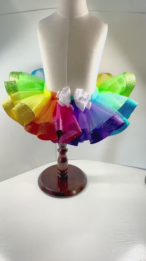 Rainbow Glitter Tutu