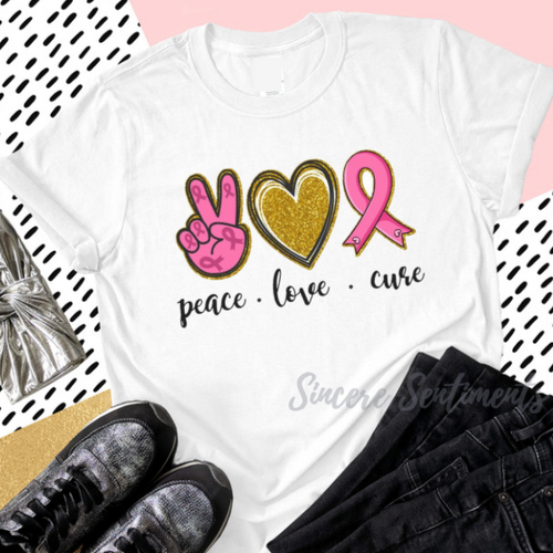 Peace Love Cure Tee - Sincere Sentiments