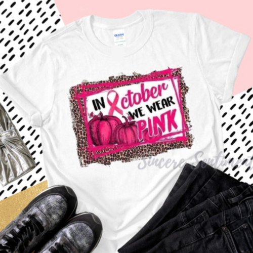 Leopard Breast Cancer Tee - Sincere Sentiments