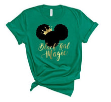 Load image into Gallery viewer, Kids Black Girl Magic Shirt
