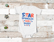 Load image into Gallery viewer, Star Spangled &amp; Sassy Bodysuit - Sincere Sentiments
