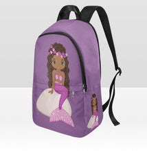 Load image into Gallery viewer, Personalized Purple Mermaid Back Pack

