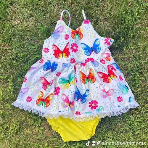 Butterfly Skirted Romper