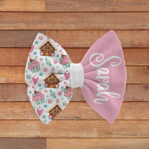 Custom Gingerbread Sweets Name Bow - Sincere Sentiments