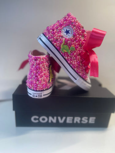 Pink Dino Converse Shoes - Sincere Sentiments